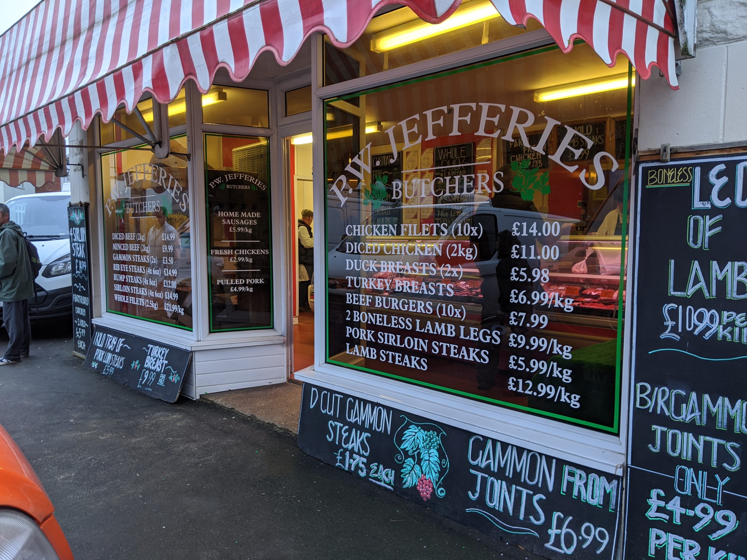 butchers window signage