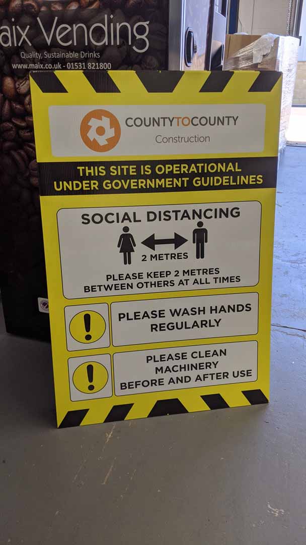 social distance sign