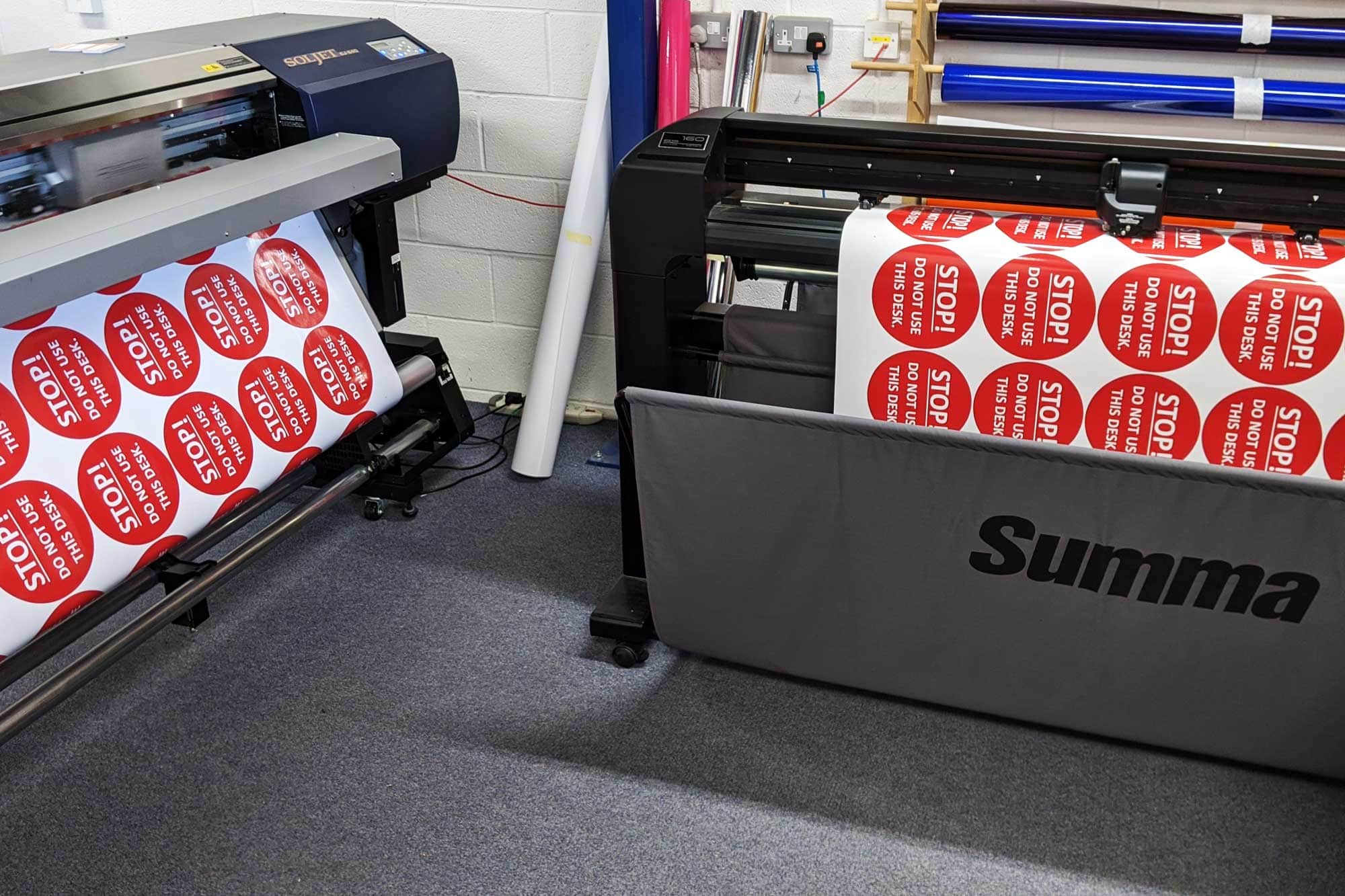 Printing rolls of stickers