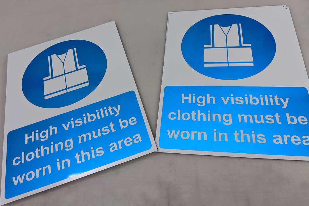 small safety signage