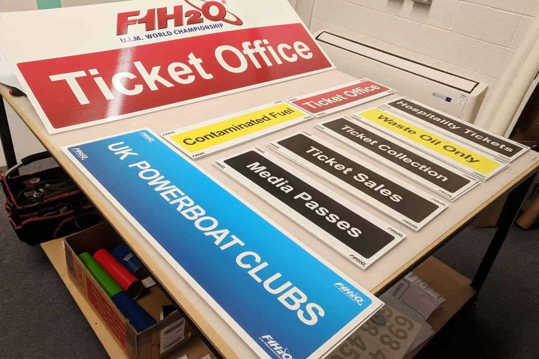 small safety signage