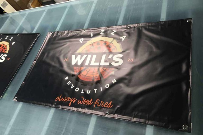 Wills Pizza Banner Printing