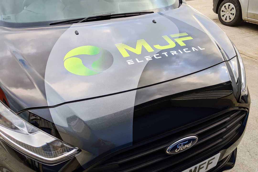 graphics on van